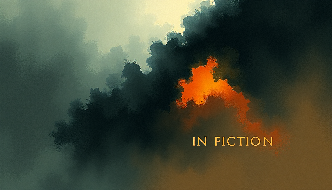 Fan-driven abstract illustration evoking the emotional arc of In Fiction by Isis
