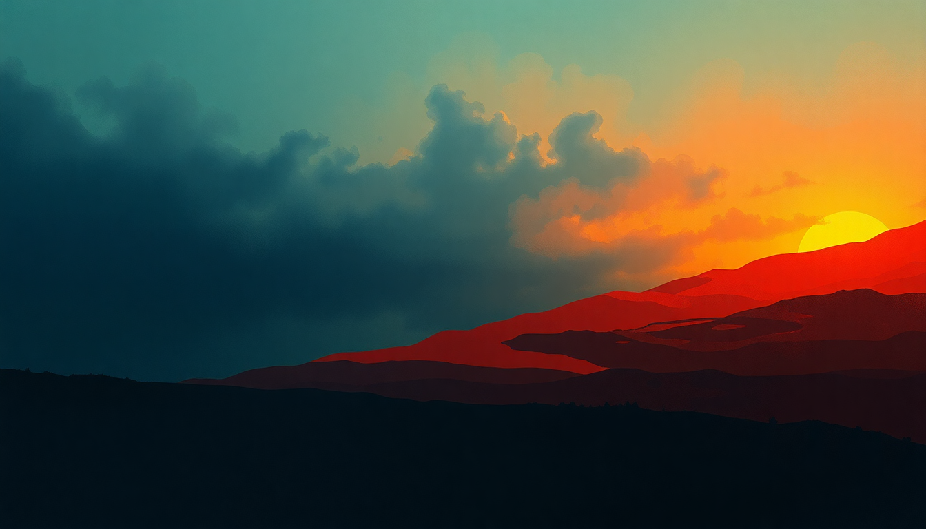 Fan-driven abstract illustration evoking the emotional arc of In God's Country by U2