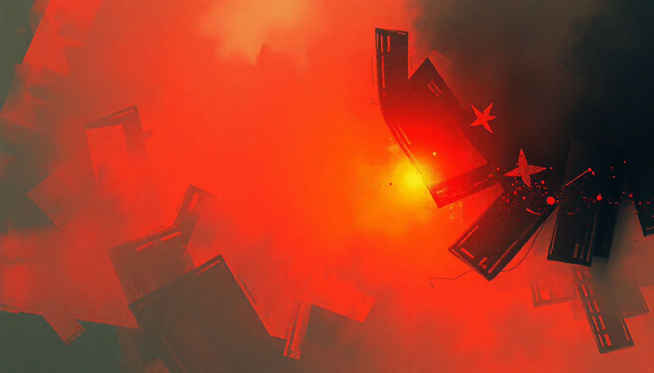 Fan-driven abstract illustration evoking the emotional arc of In My Eyes by Minor Threat