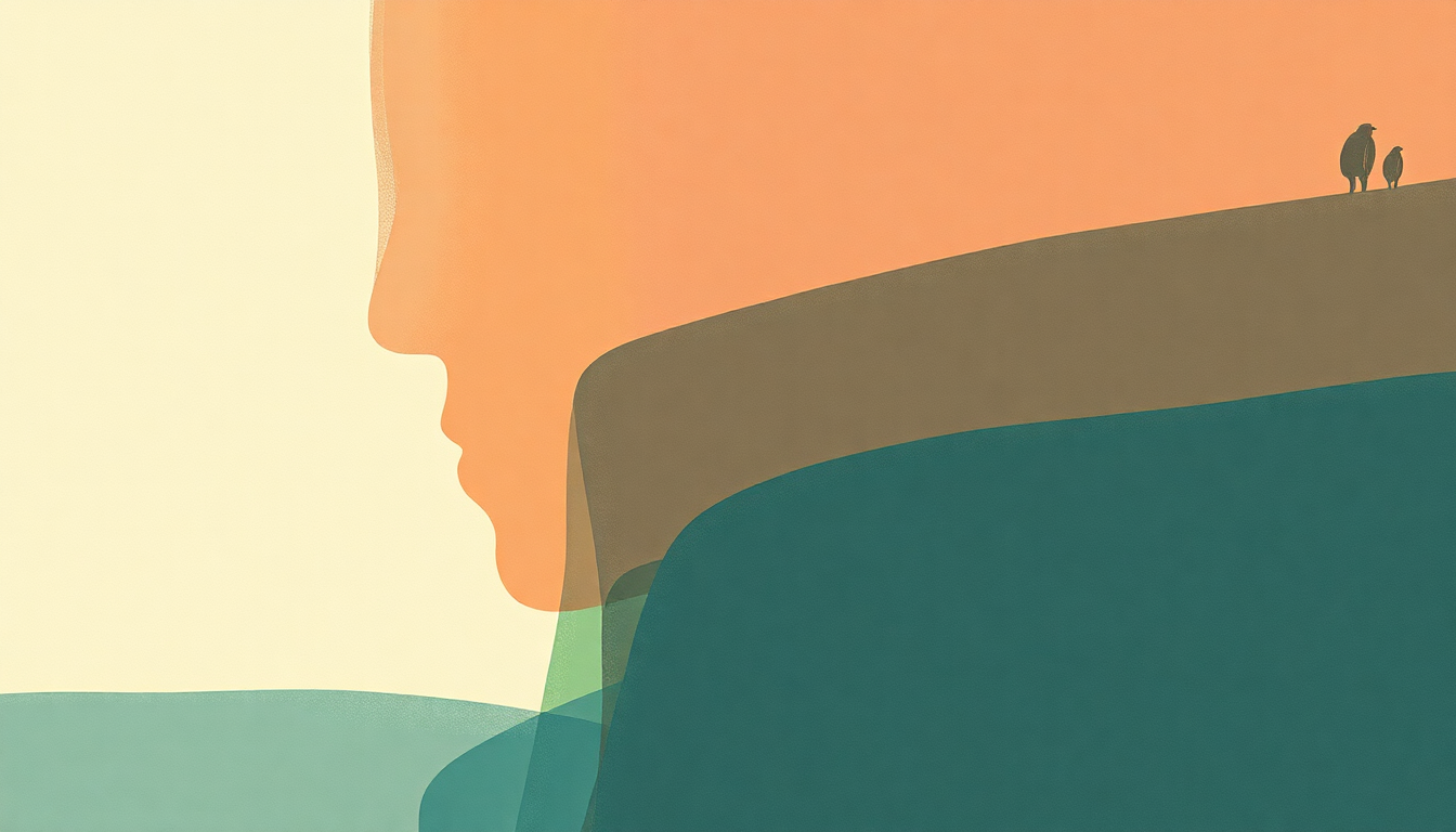 Fan-driven abstract illustration evoking the emotional arc of In the Anthropocene by Nick Mulvey