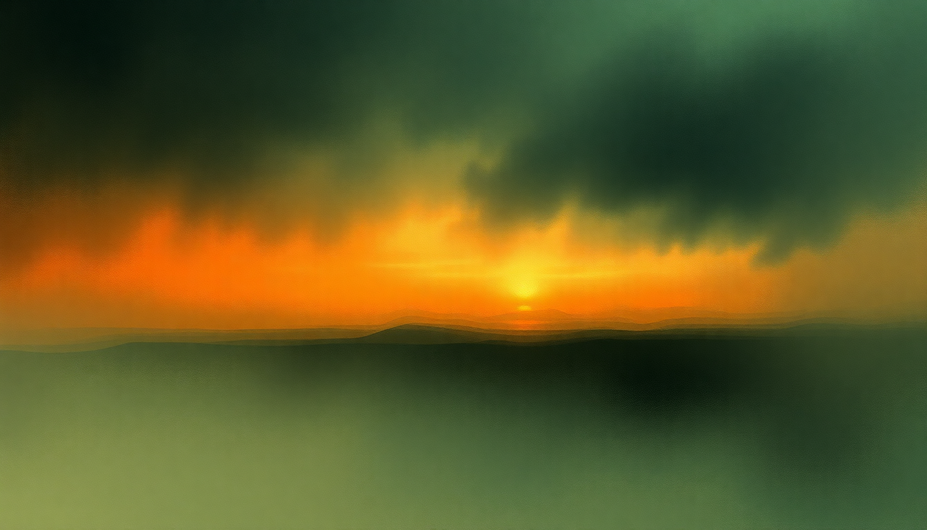 Fan-driven abstract illustration evoking the emotional arc of In the End by Anthrax