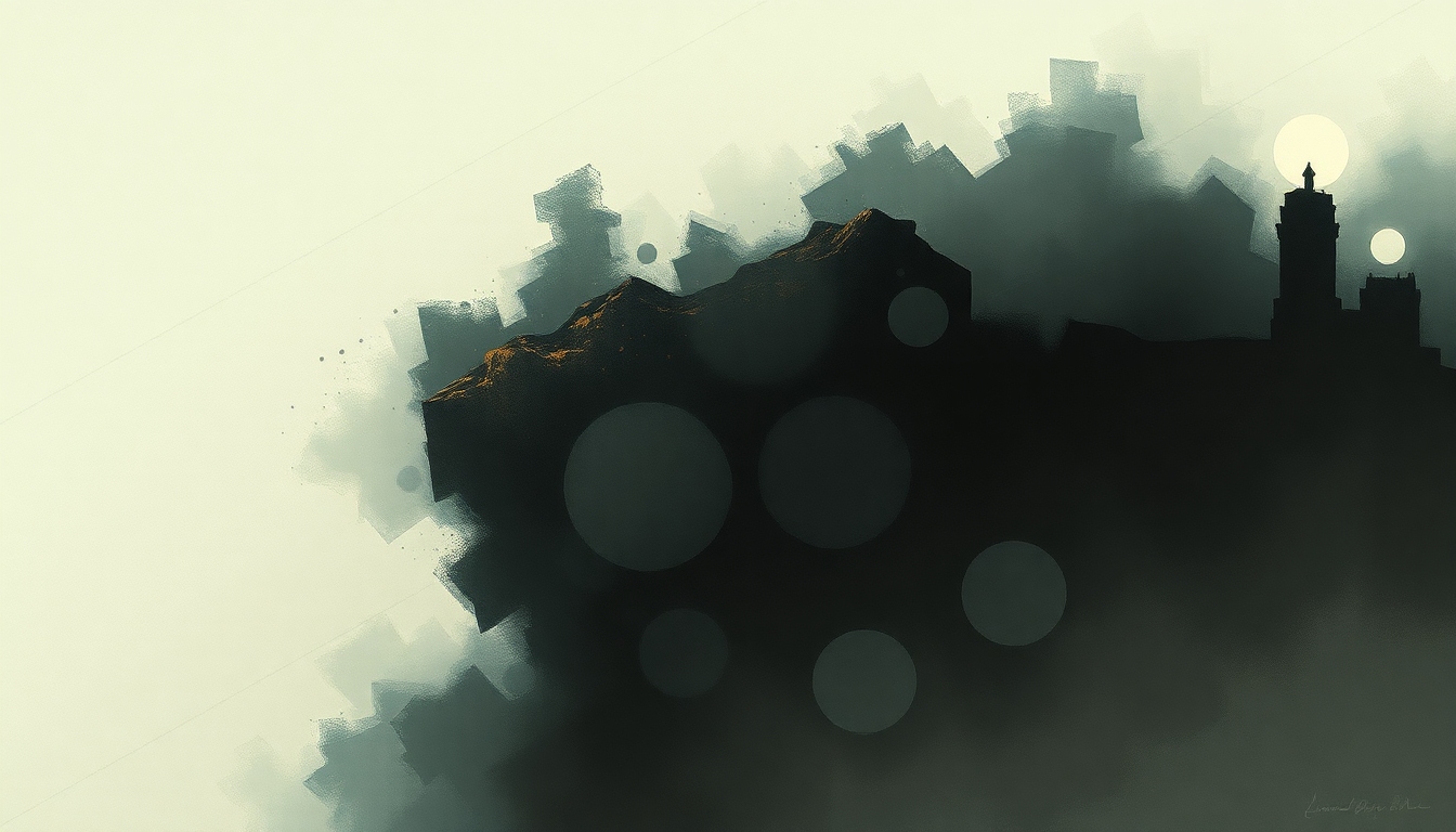 Fan-driven abstract illustration evoking the emotional arc of In Your Words by Lamb of God