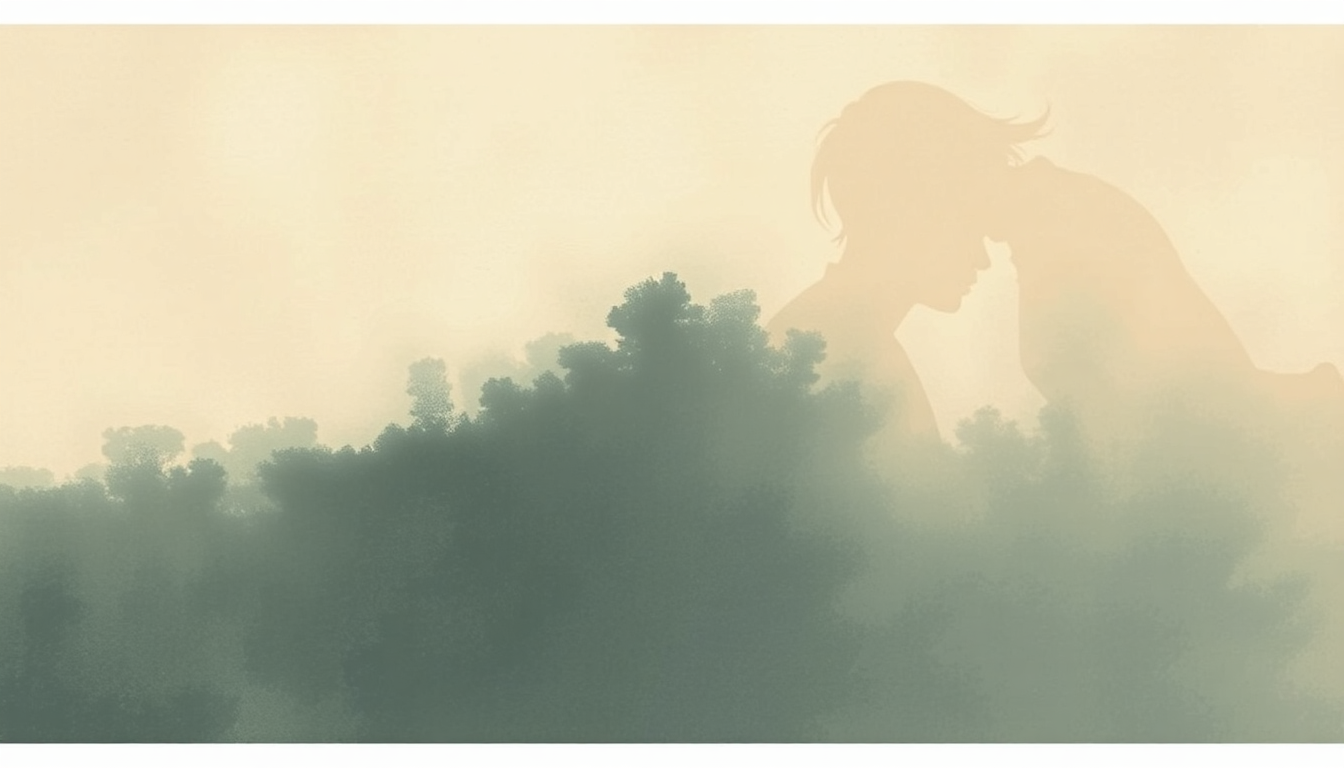 Fan-driven abstract illustration evoking the emotional arc of Indifference by Pearl Jam