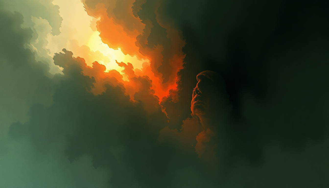 Fan-driven abstract illustration evoking the emotional arc of Innervision by System of a Down