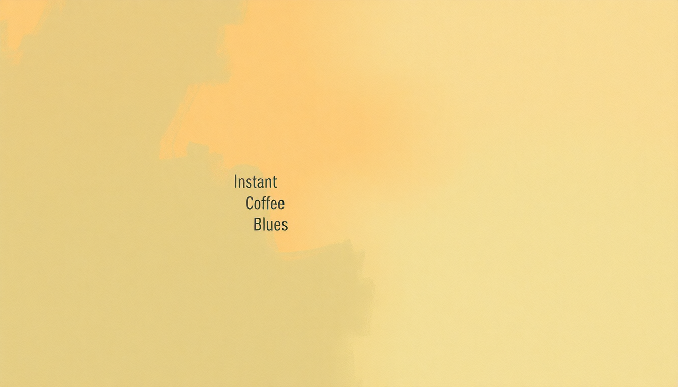 Fan-driven abstract illustration evoking the emotional arc of Instant Coffee Blues by Guy Clark