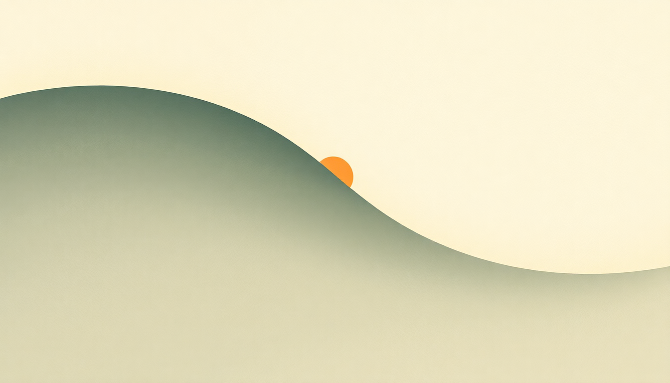 Fan-driven abstract illustration evoking the emotional arc of Intermezzo by Ryuichi Sakamoto