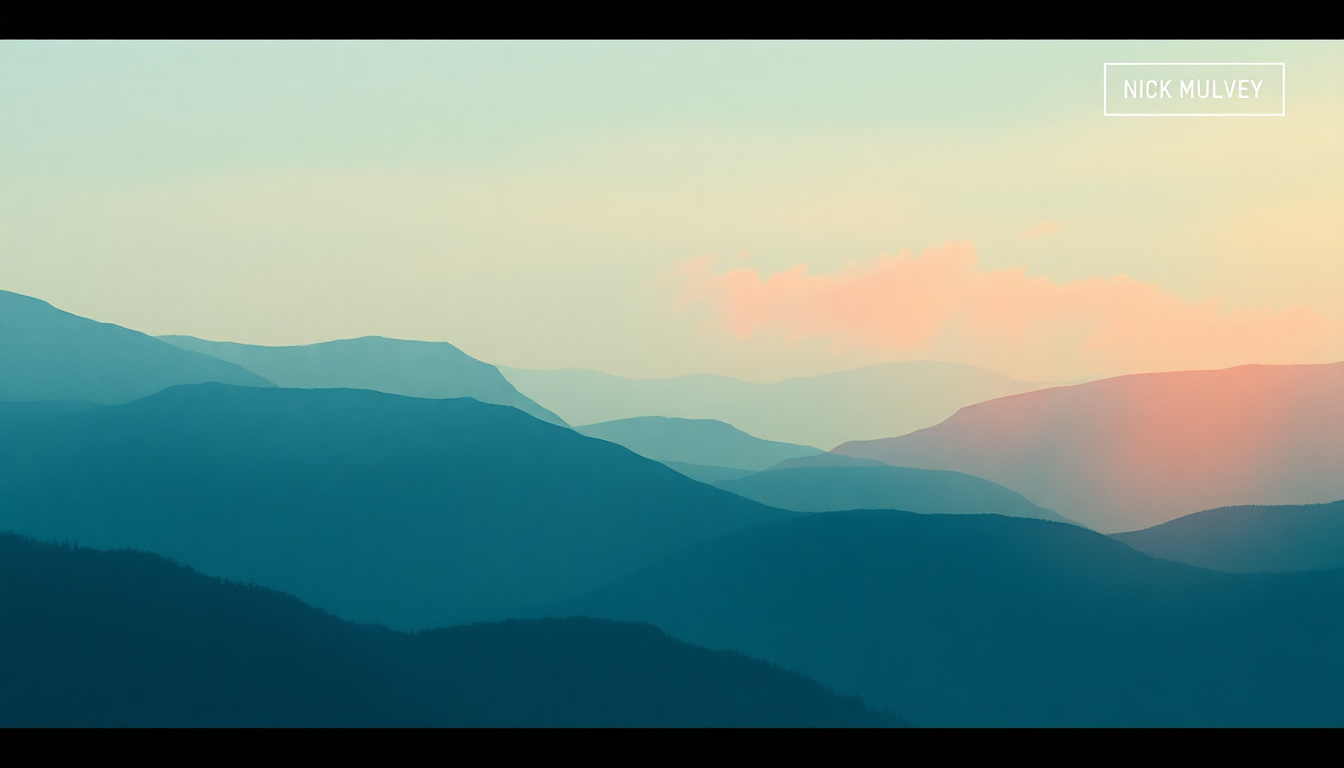 Fan-driven abstract illustration evoking the emotional arc of Into the Air by Nick Mulvey