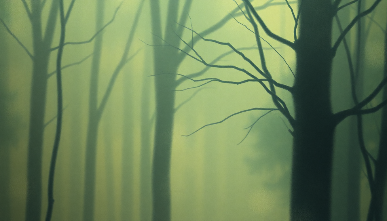 Fan-driven abstract illustration evoking the emotional arc of Into the Woods by Tycho