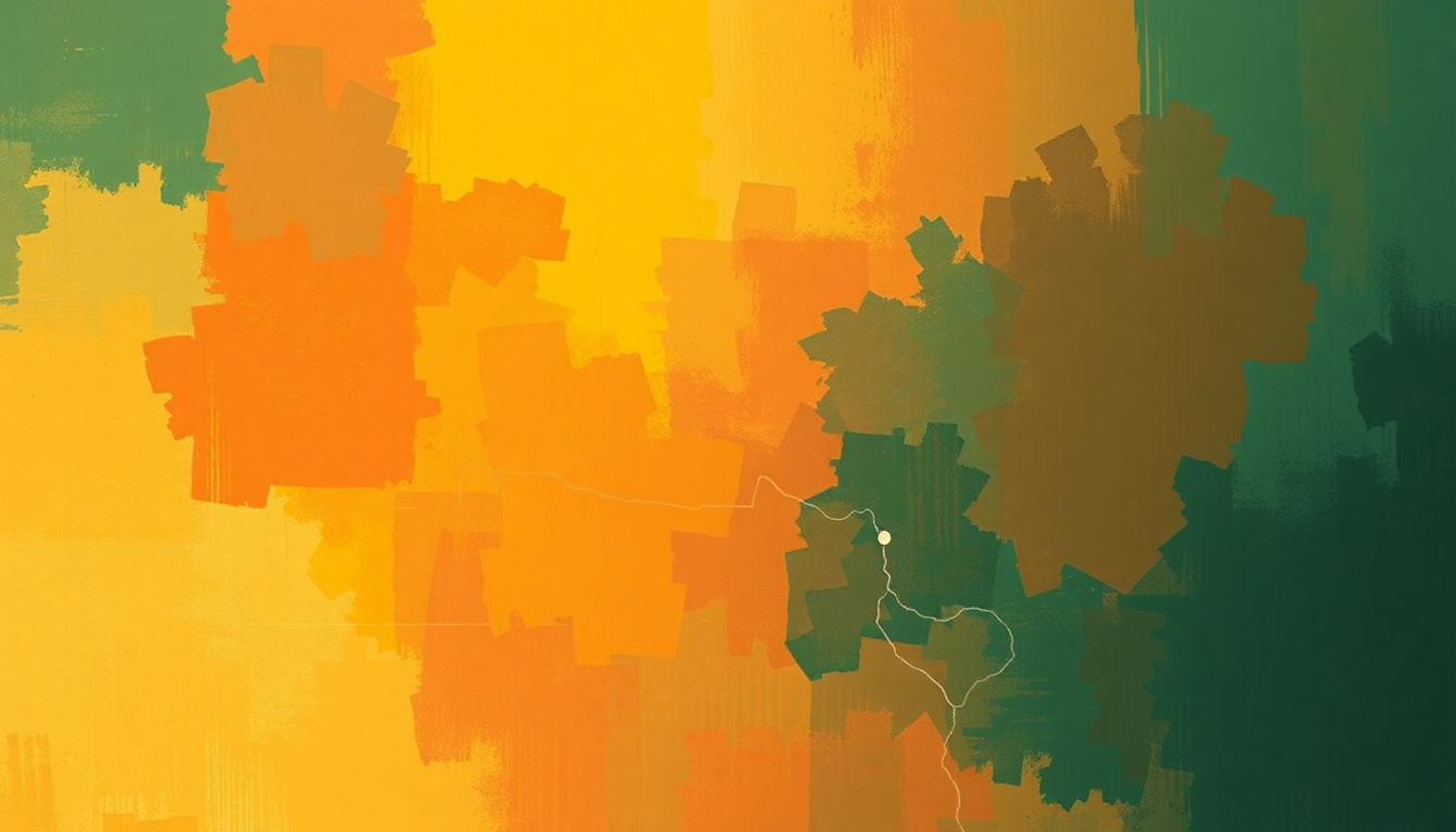 Fan-driven abstract illustration evoking the emotional arc of Invitation by Art Blakey