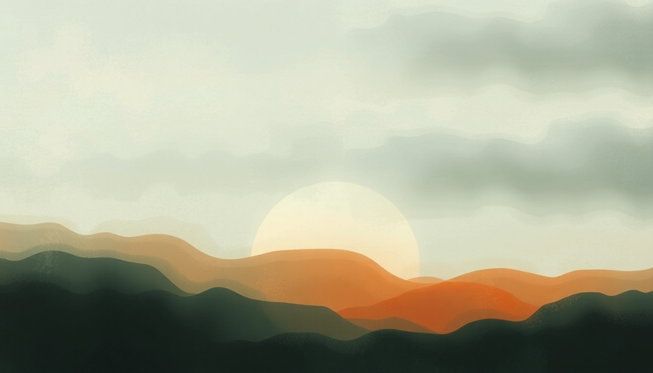 Fan-driven abstract illustration evoking the emotional arc of Is a Woman by Lambchop