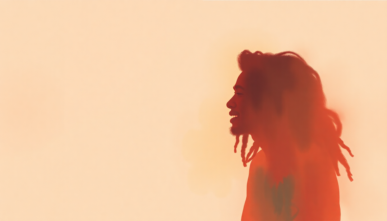Fan-driven abstract illustration evoking the emotional arc of Is This Love by Bob Marley and the Wailers