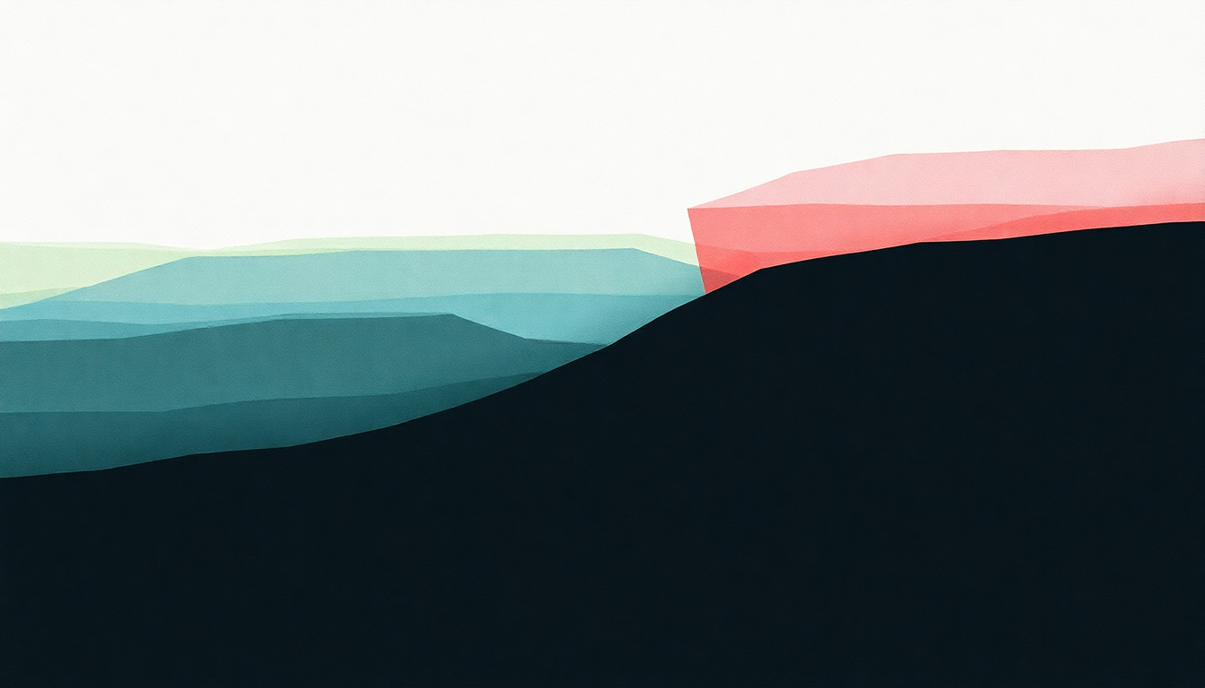 Fan-driven abstract illustration evoking the emotional arc of It's No Good by Depeche Mode