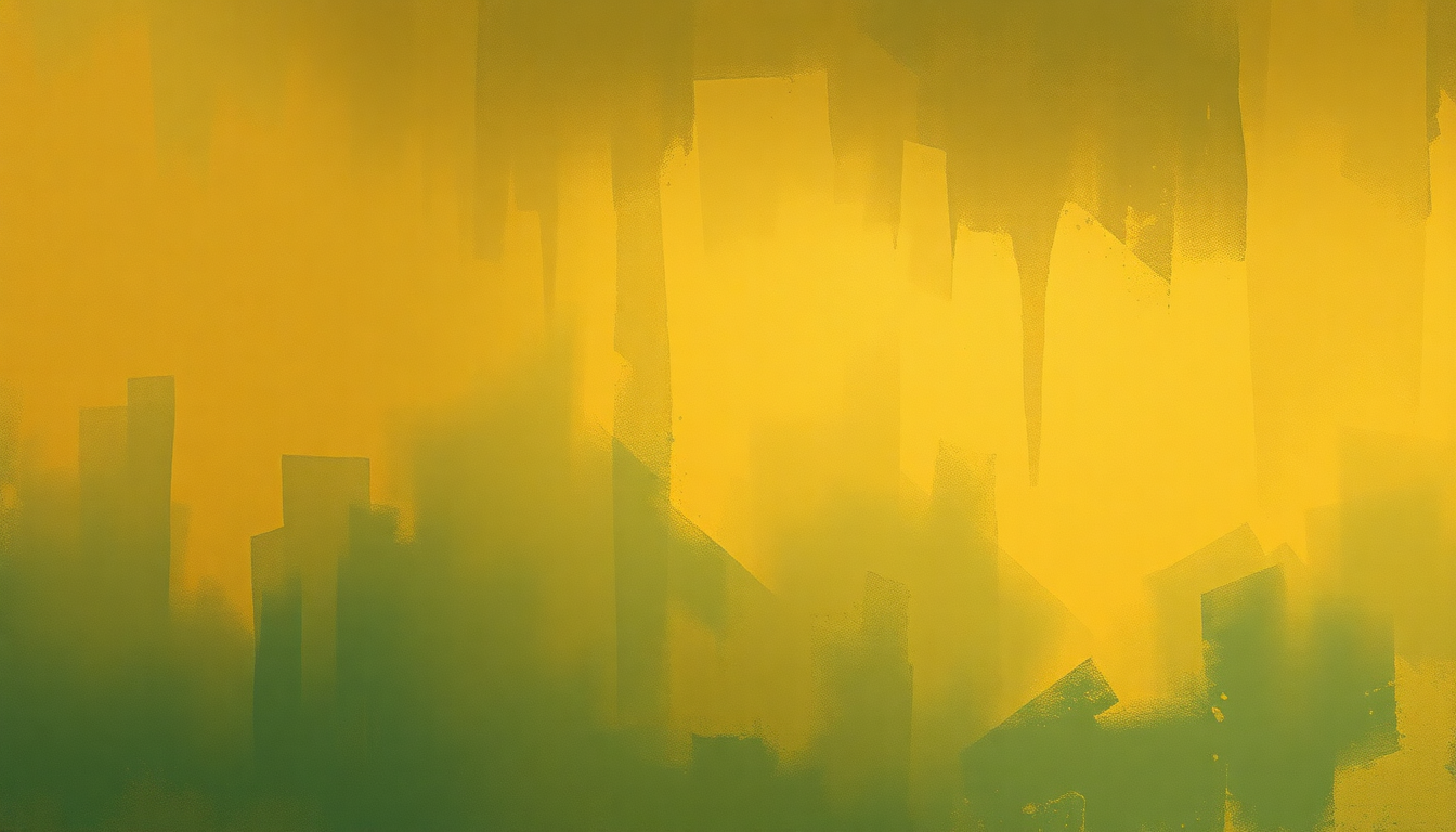 Fan-driven abstract illustration evoking the emotional arc of Jardins sous la Pluie by Claude Debussy