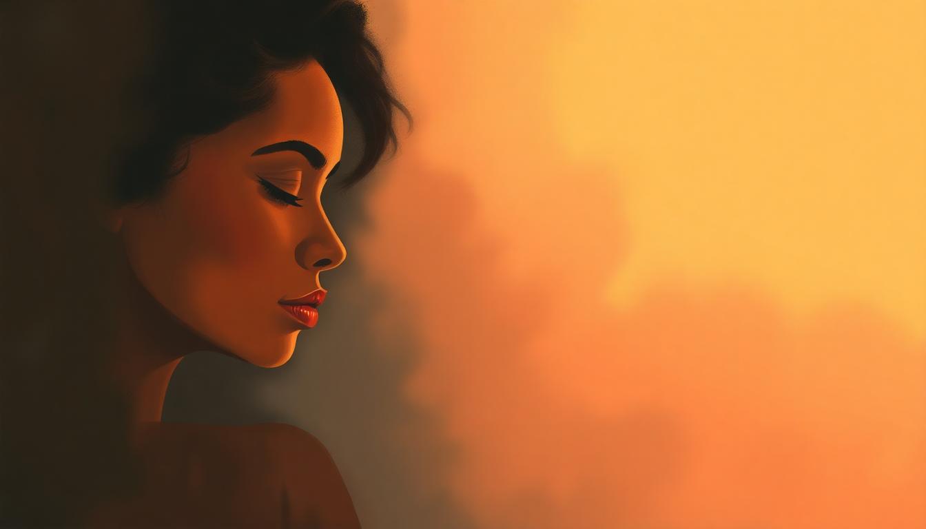 Fan-driven abstract illustration evoking the emotional arc of Jealousy by Angie Stone