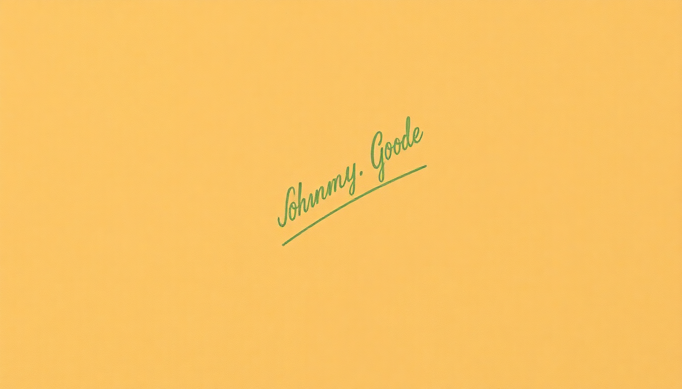 Fan-driven abstract illustration evoking the emotional arc of Johnny B. Goode by Chuck Berry