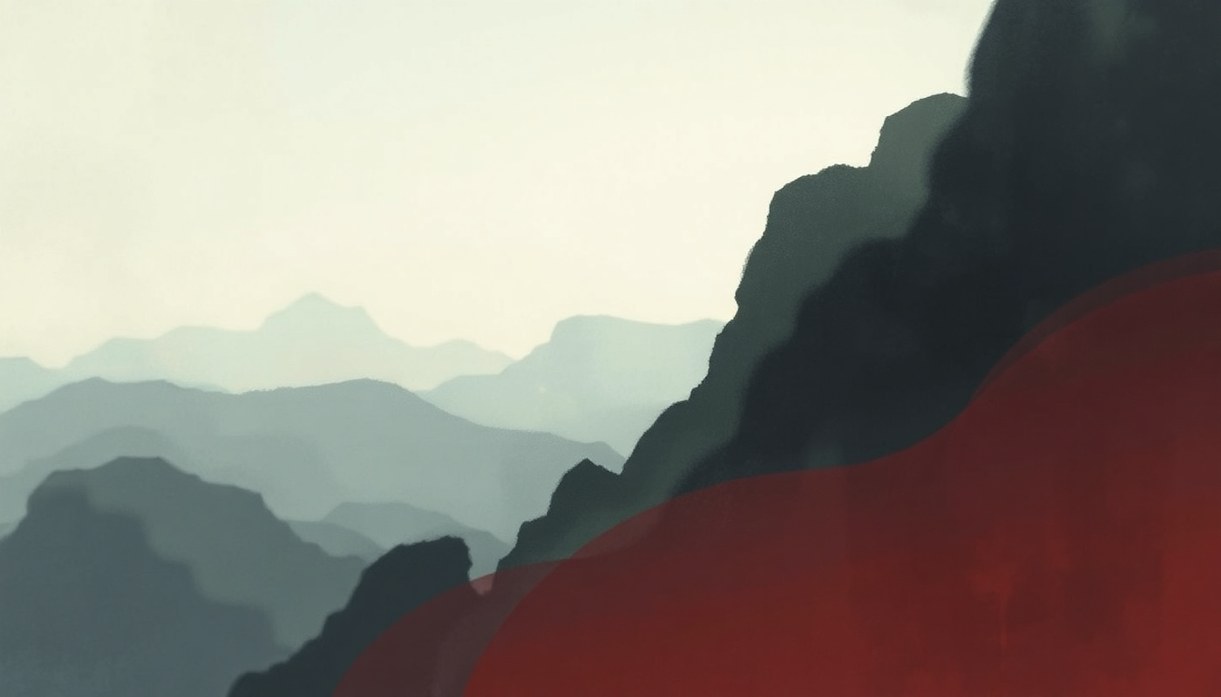 Fan-driven abstract illustration evoking the emotional arc of Jorth by Bonobo