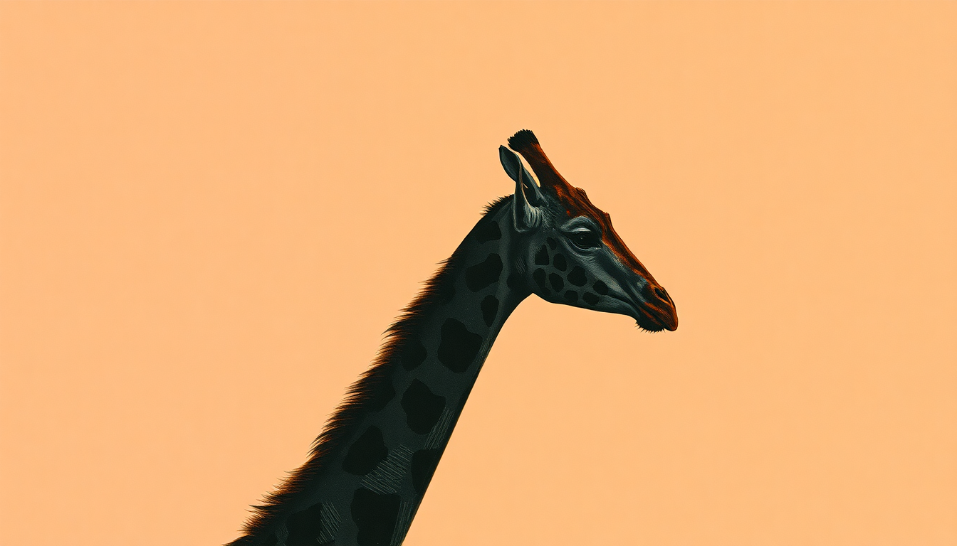 Fan-driven abstract illustration evoking the emotional arc of Joshua Giraffe by Raffi