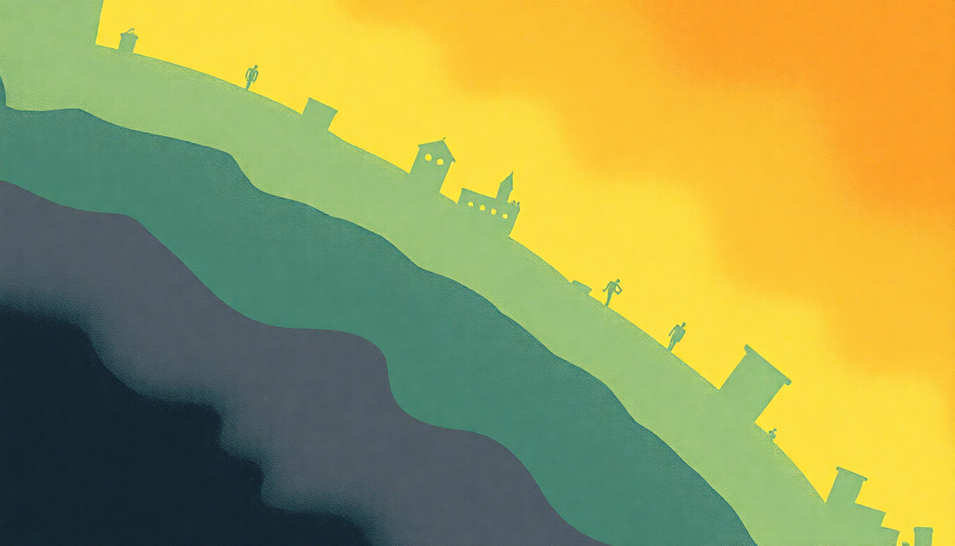 Fan-driven abstract illustration evoking the emotional arc of Journey to the End of the East Bay by Rancid