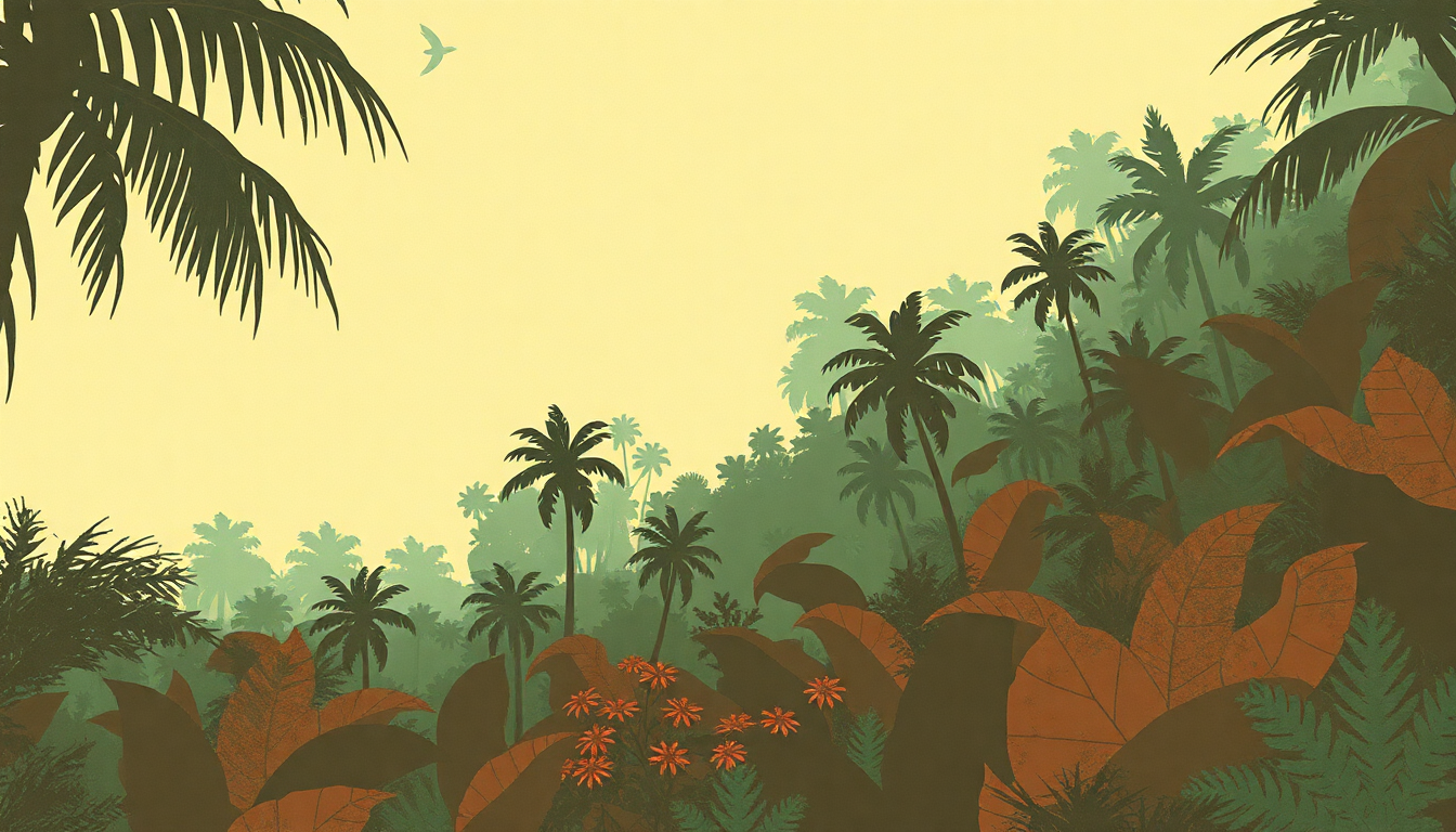 Fan-driven abstract illustration evoking the emotional arc of Jungle Boogie by Kool and the Gang