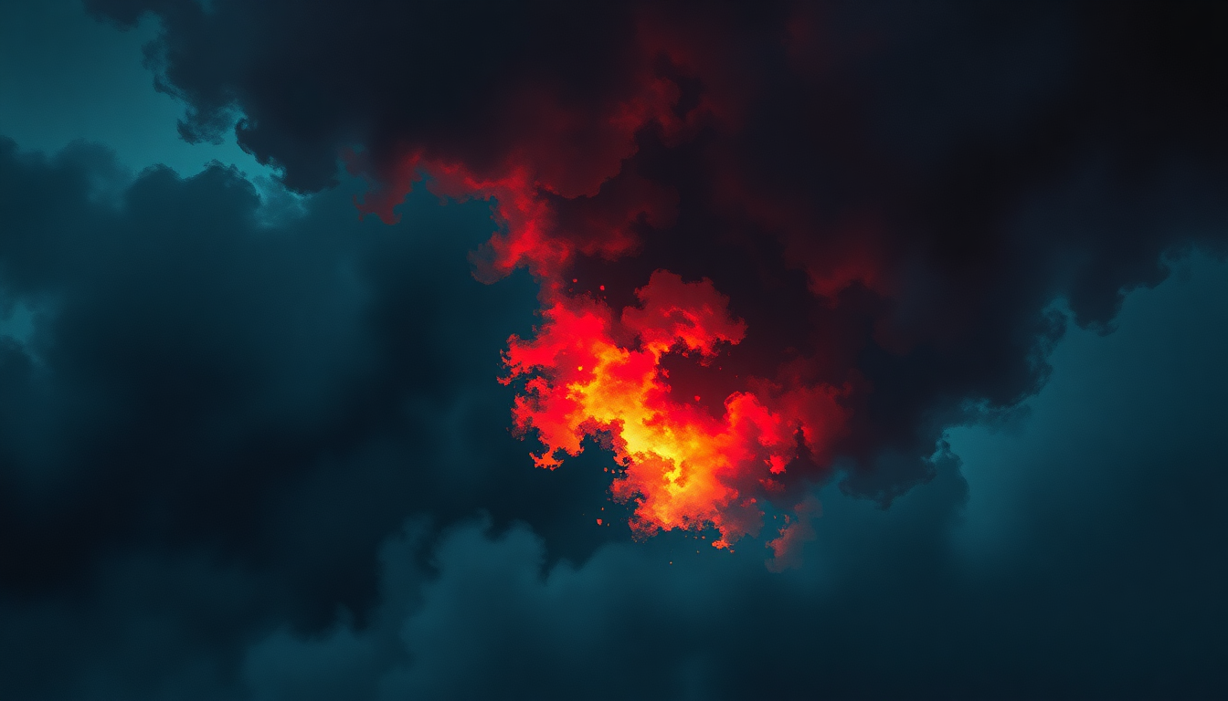 Fan-driven abstract illustration evoking the emotional arc of Junkie Master by Operation Ivy