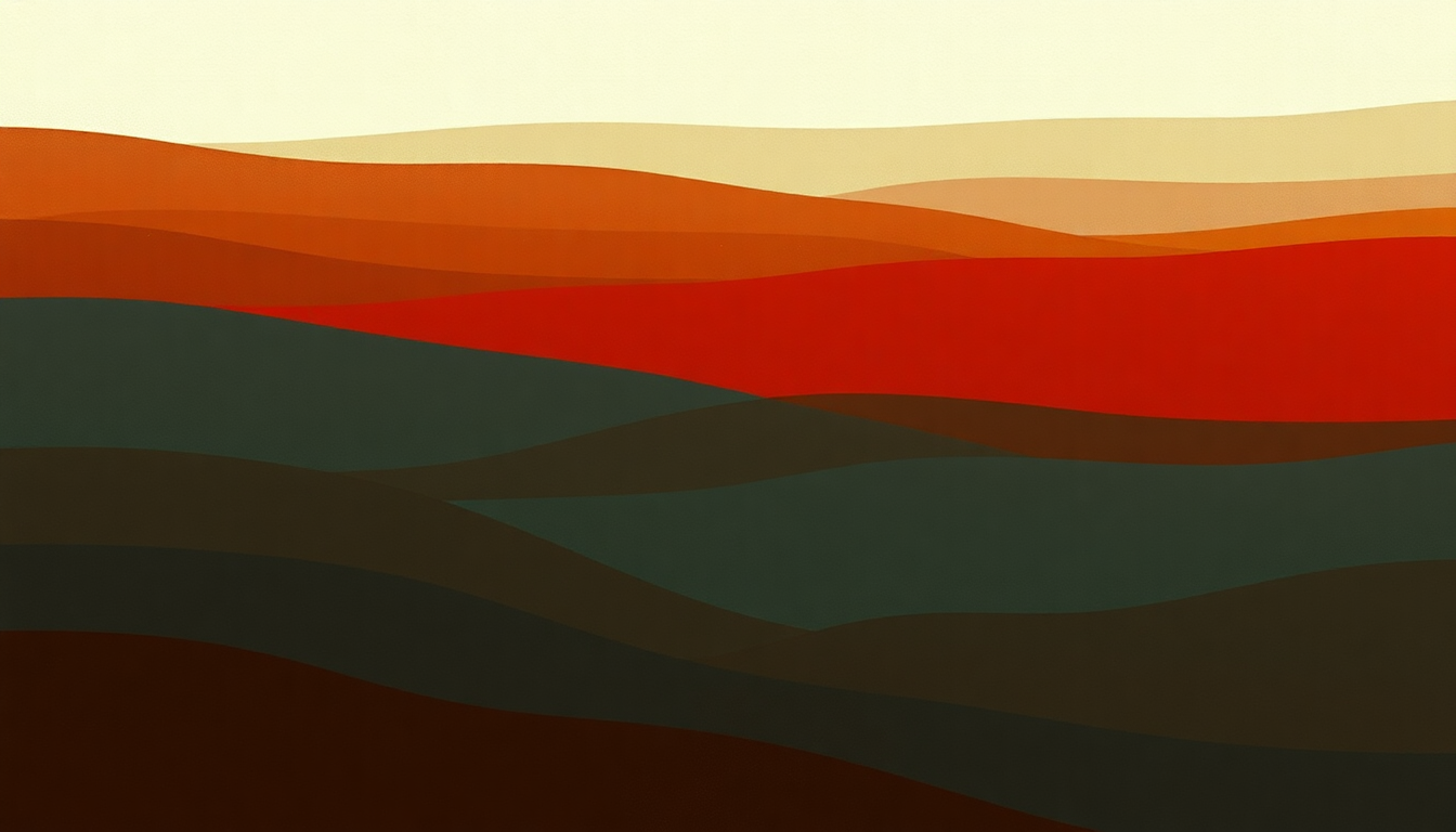 Fan-driven abstract illustration evoking the emotional arc of Jupiters by Four Tet