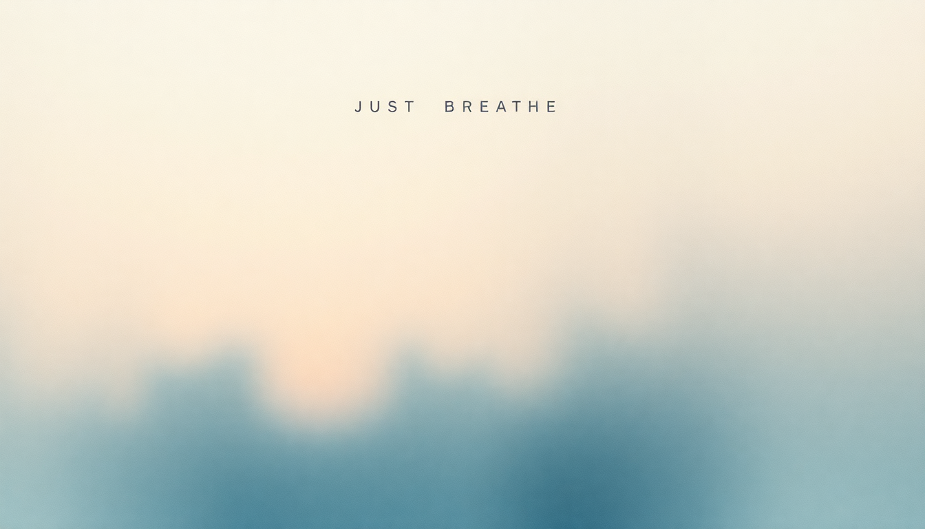 Fan-driven abstract illustration evoking the emotional arc of Just Breathe by Pearl Jam