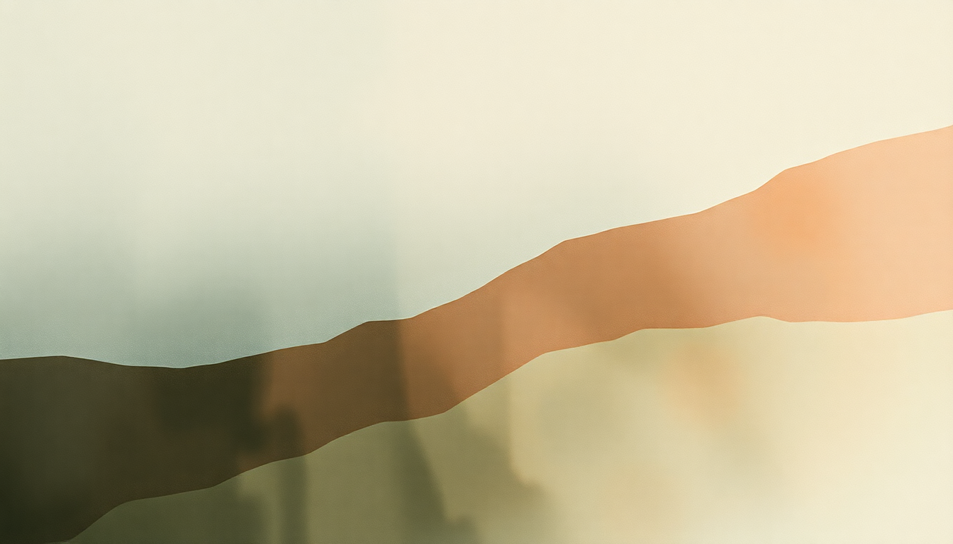 Fan-driven abstract illustration evoking the emotional arc of Just Like Love by Perfume Genius