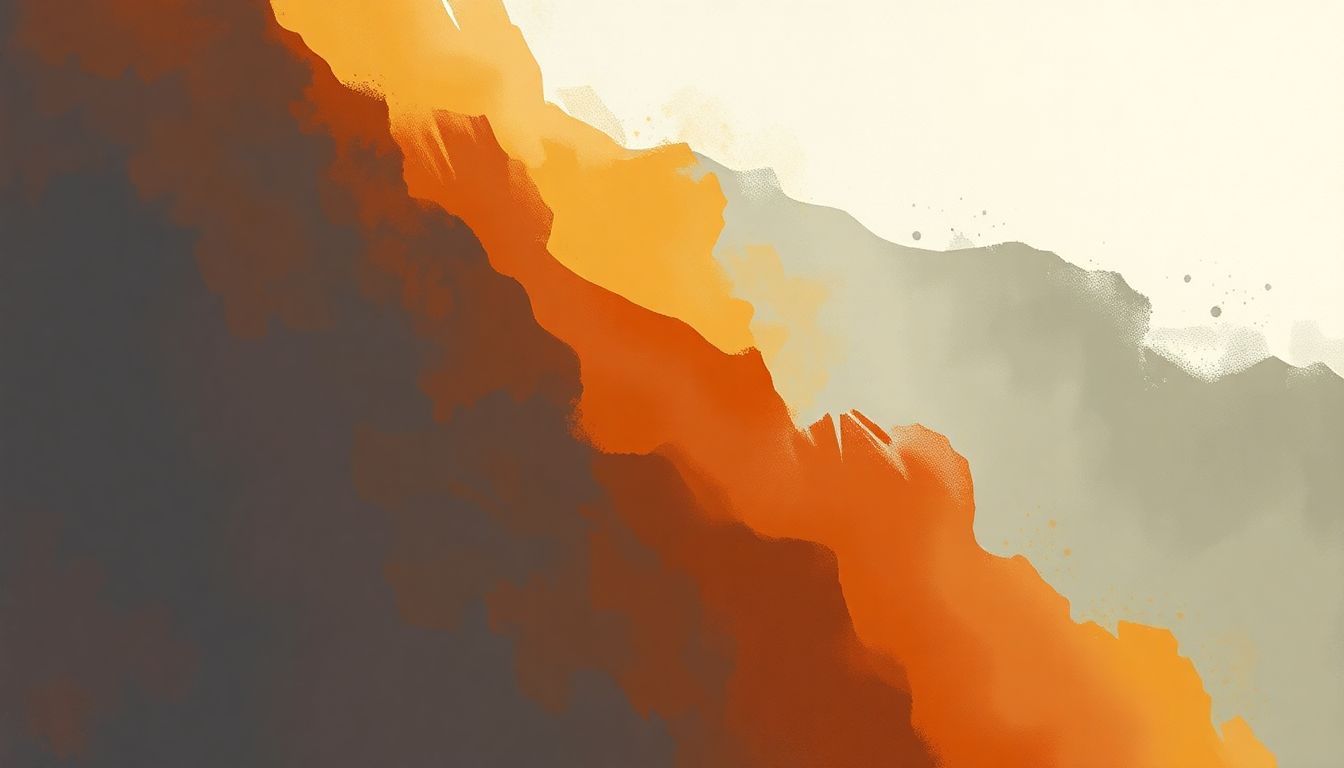 Fan-driven abstract illustration evoking the emotional arc of Ka-Ching by Shania Twain