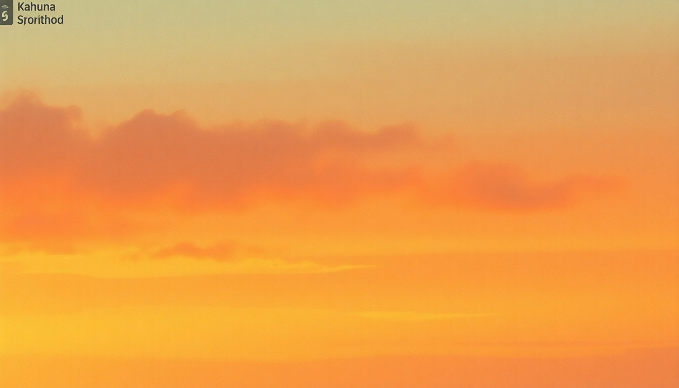 Fan-driven abstract illustration evoking the emotional arc of Kahuna Sunset by Buffalo Springfield