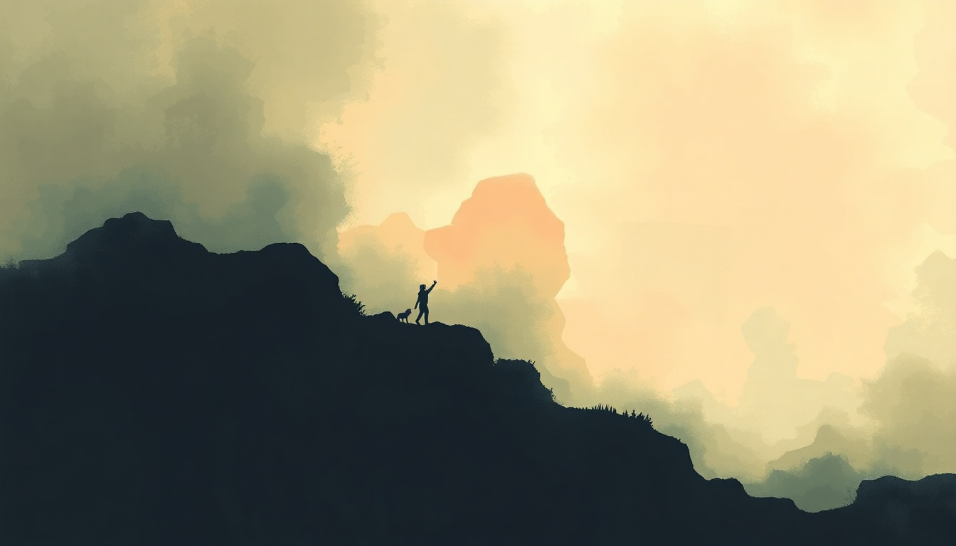 Fan-driven abstract illustration evoking the emotional arc of Keep Holding On by The Temptations