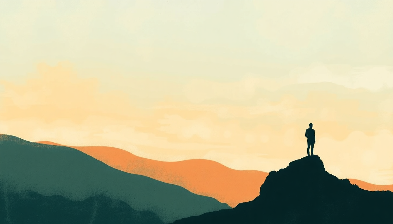 Fan-driven abstract illustration evoking the emotional arc of Keep Your Head Up by Ben Howard