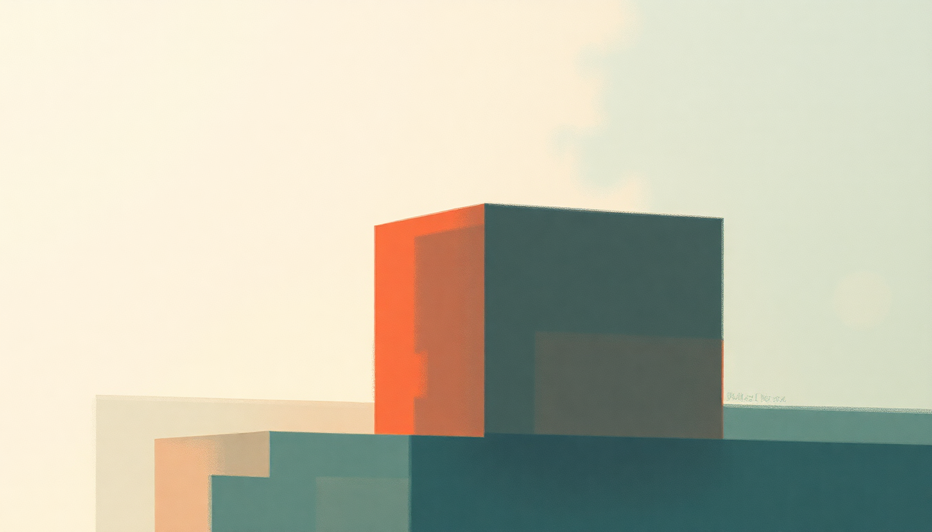 Fan-driven abstract illustration evoking the emotional arc of Kid in a Cardboard Box by Andy Shauf