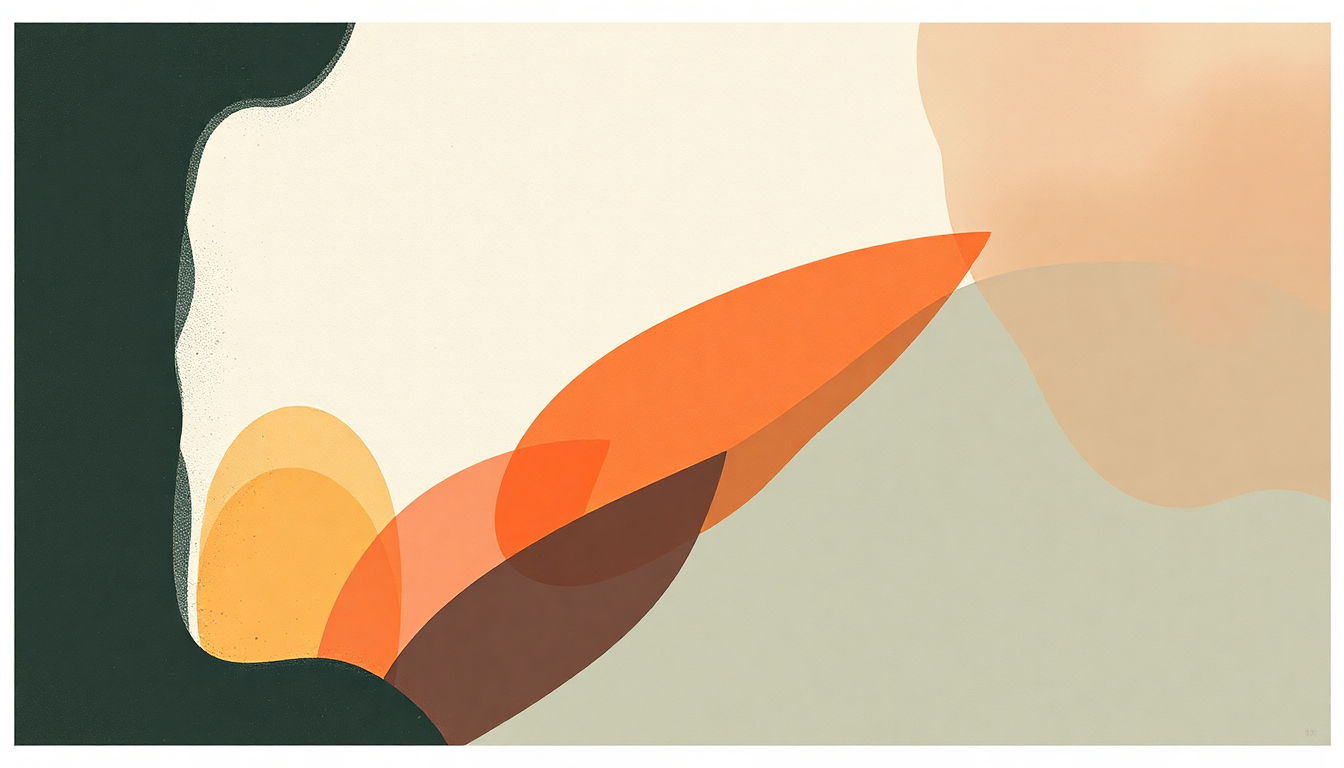 Fan-driven abstract illustration evoking the emotional arc of King Bromeliad by Floating Points