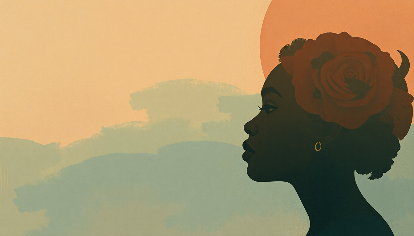 Fan-driven abstract illustration evoking the emotional arc of Ko Sira by Oumou Sangare