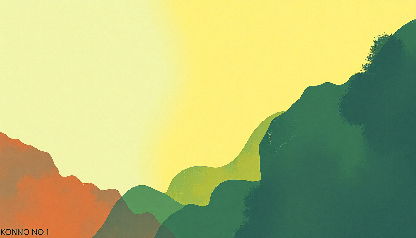 Fan-driven abstract illustration evoking the emotional arc of Kule Kule Reprise by Konono No 1