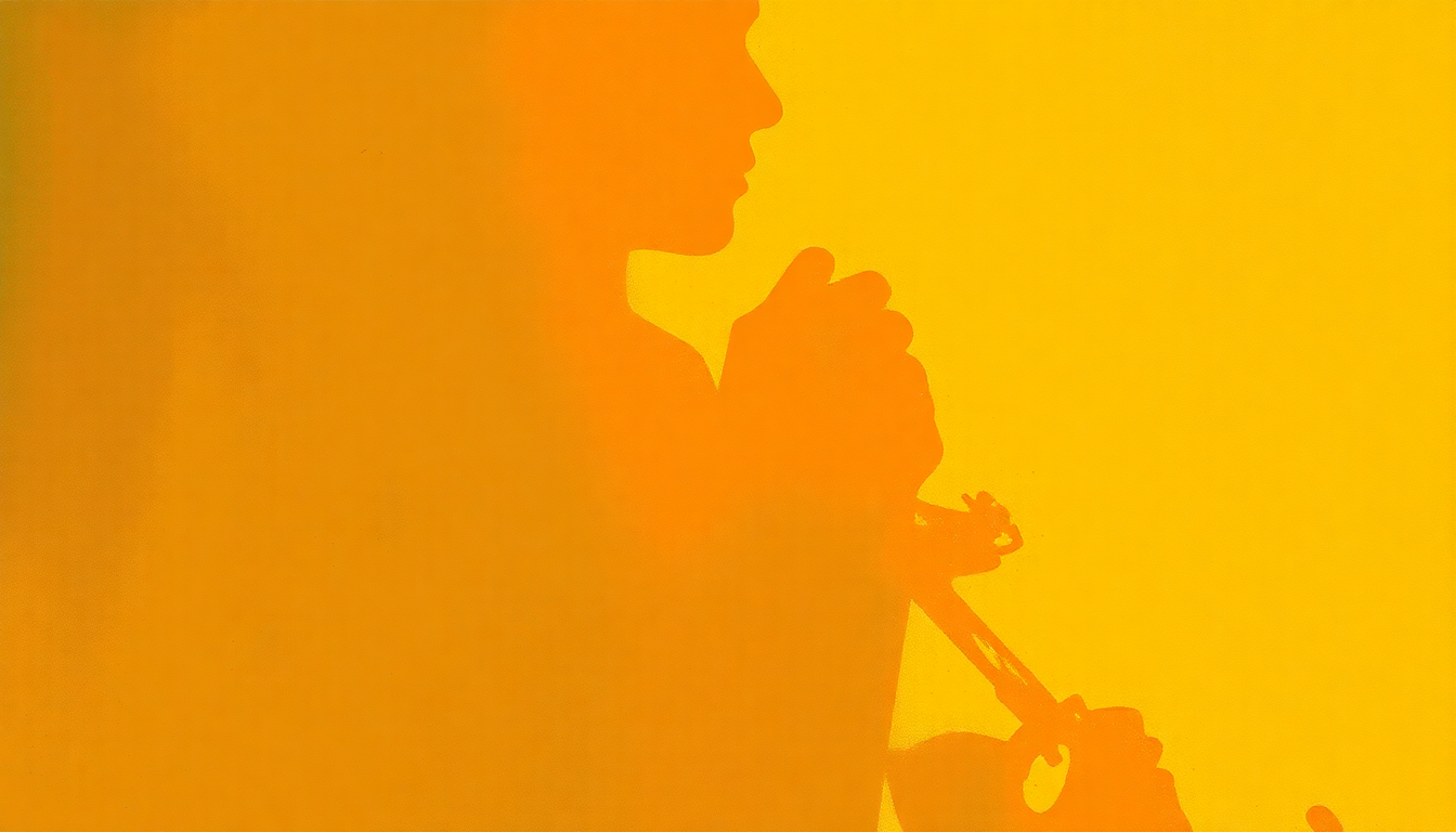 Fan-driven abstract illustration evoking the emotional arc of La Habana Sol by McCoy Tyner