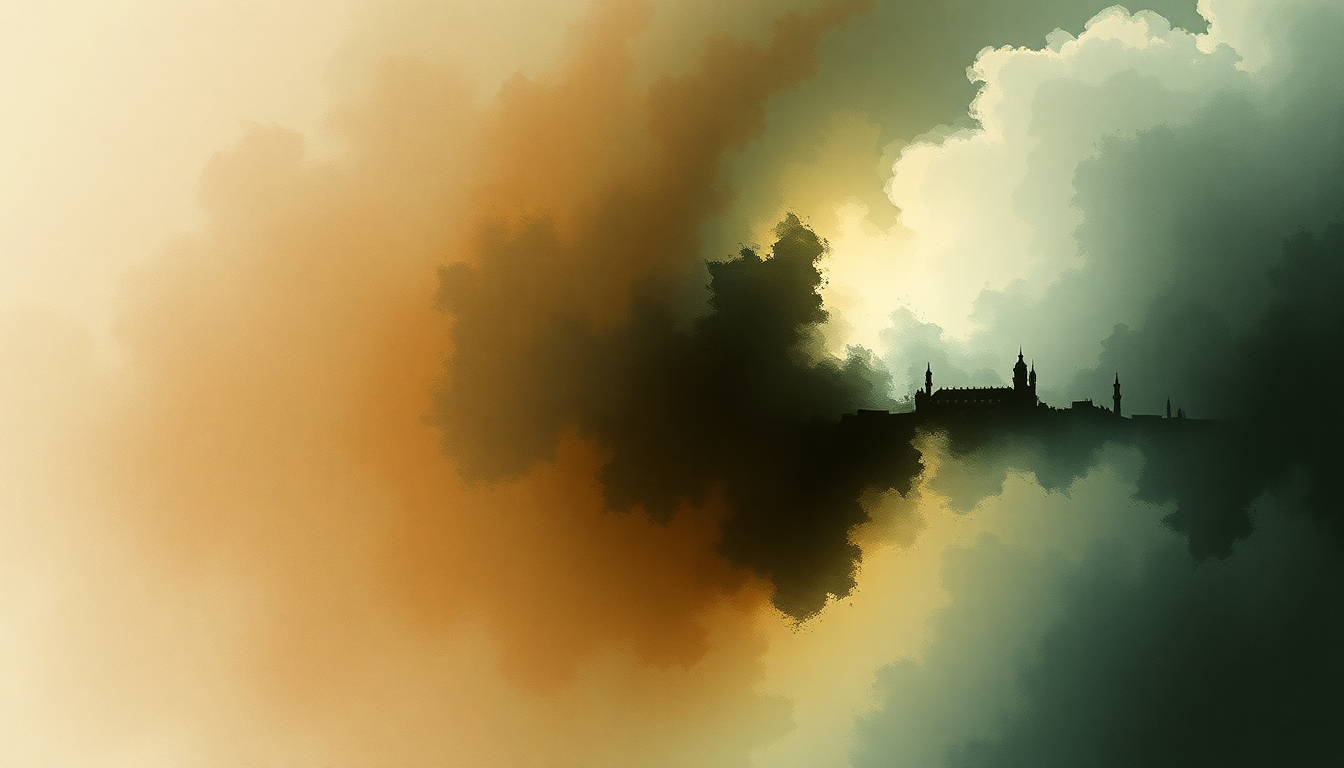 Fan-driven abstract illustration evoking the emotional arc of La Mamma Morta by Maria Callas