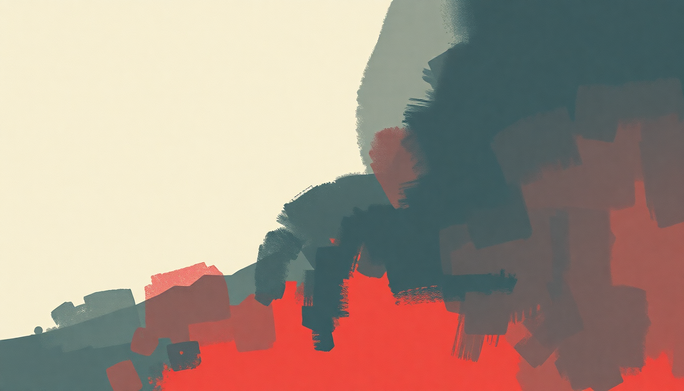 Fan-driven abstract illustration evoking the emotional arc of La Rompe Corazones by Daddy Yankee