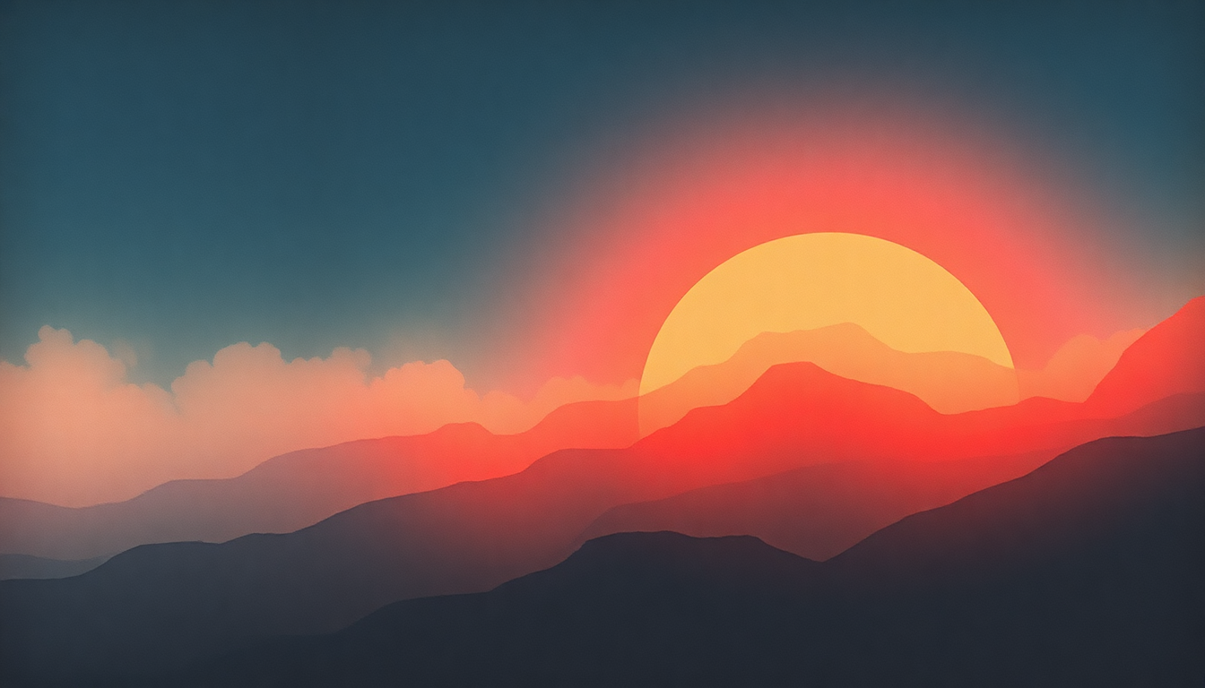 Fan-driven abstract illustration evoking the emotional arc of LA Trance by Four Tet