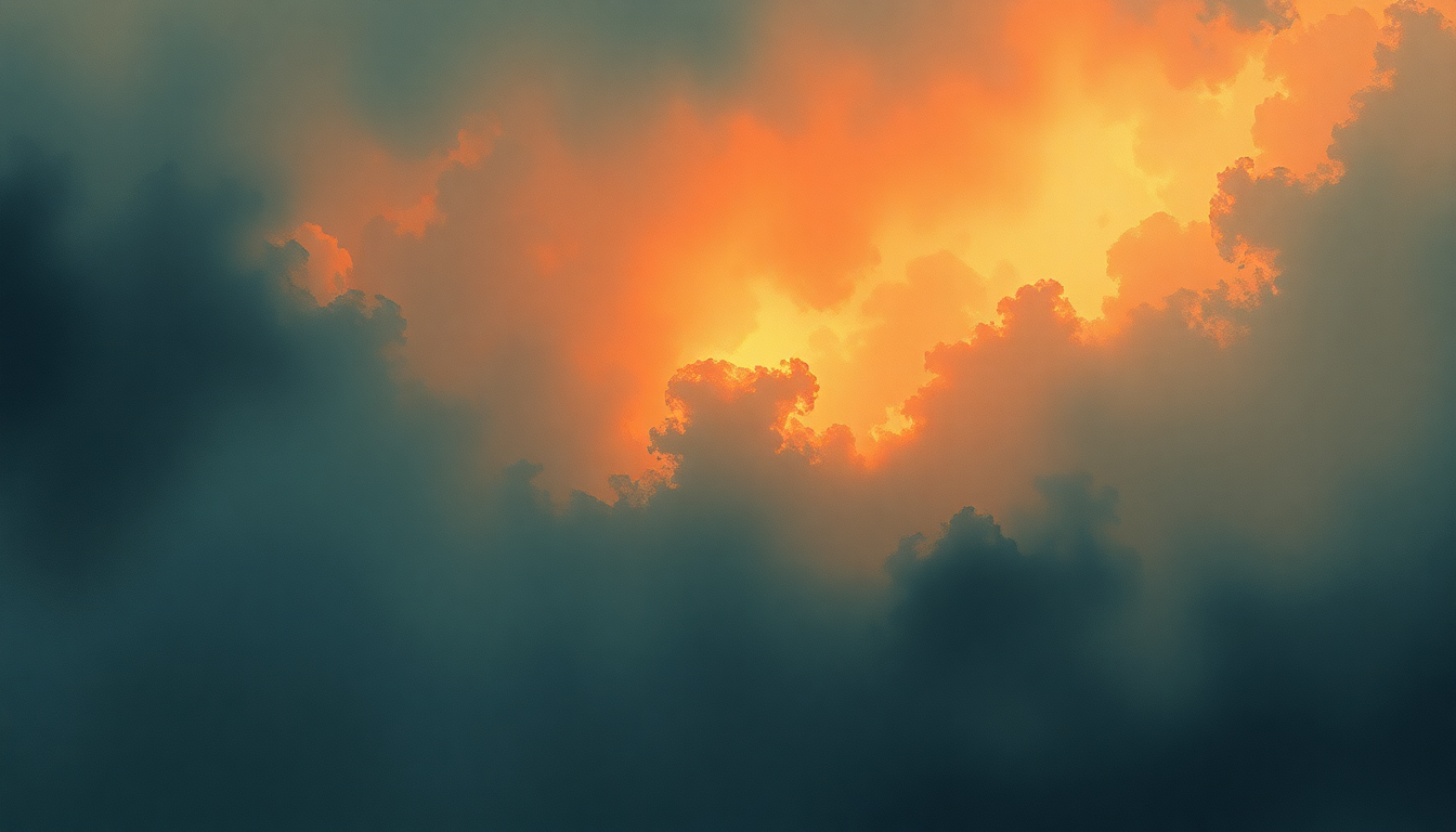 Fan-driven abstract illustration evoking the emotional arc of Lacrymosa by Giuseppe Verdi