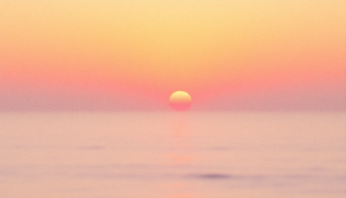 Fan-driven abstract illustration evoking the emotional arc of Laguna Sunrise by Black Sabbath