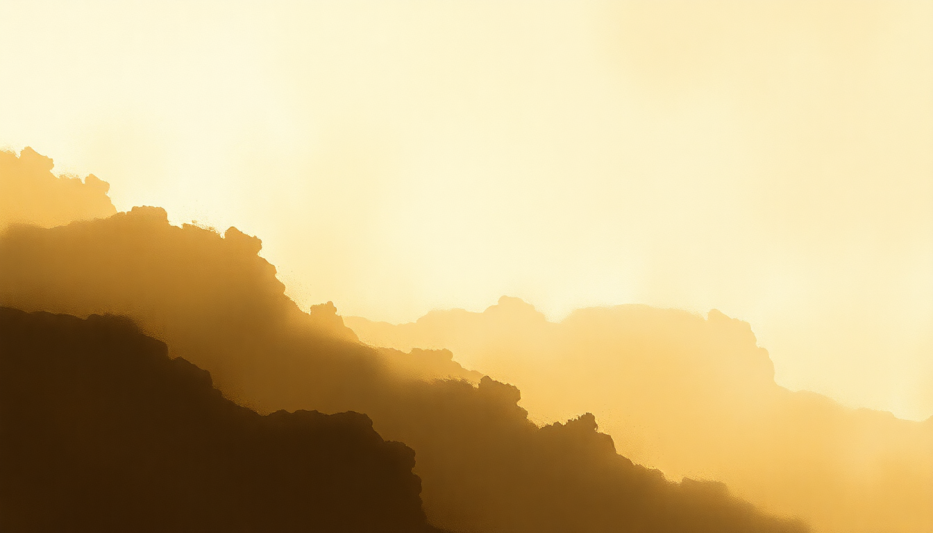 Fan-driven abstract illustration evoking the emotional arc of Largo from Xerxes by George Frideric Handel