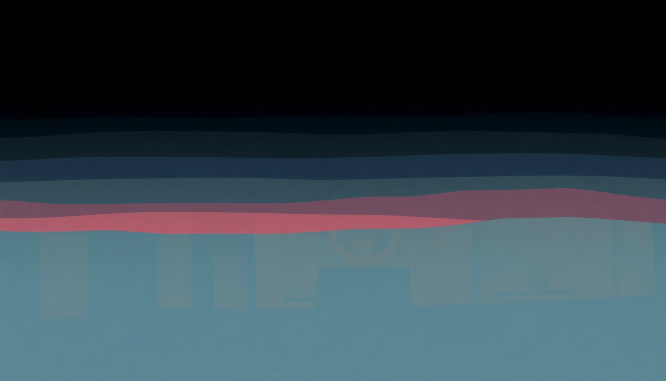 Fan-driven abstract illustration evoking the emotional arc of Last Night Blues by Lightnin Hopkins