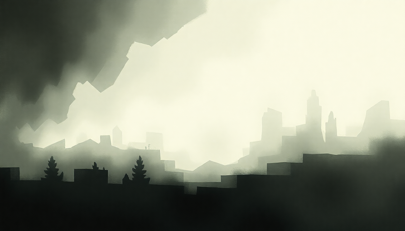 Fan-driven abstract illustration evoking the emotional arc of Last Word by Baroness