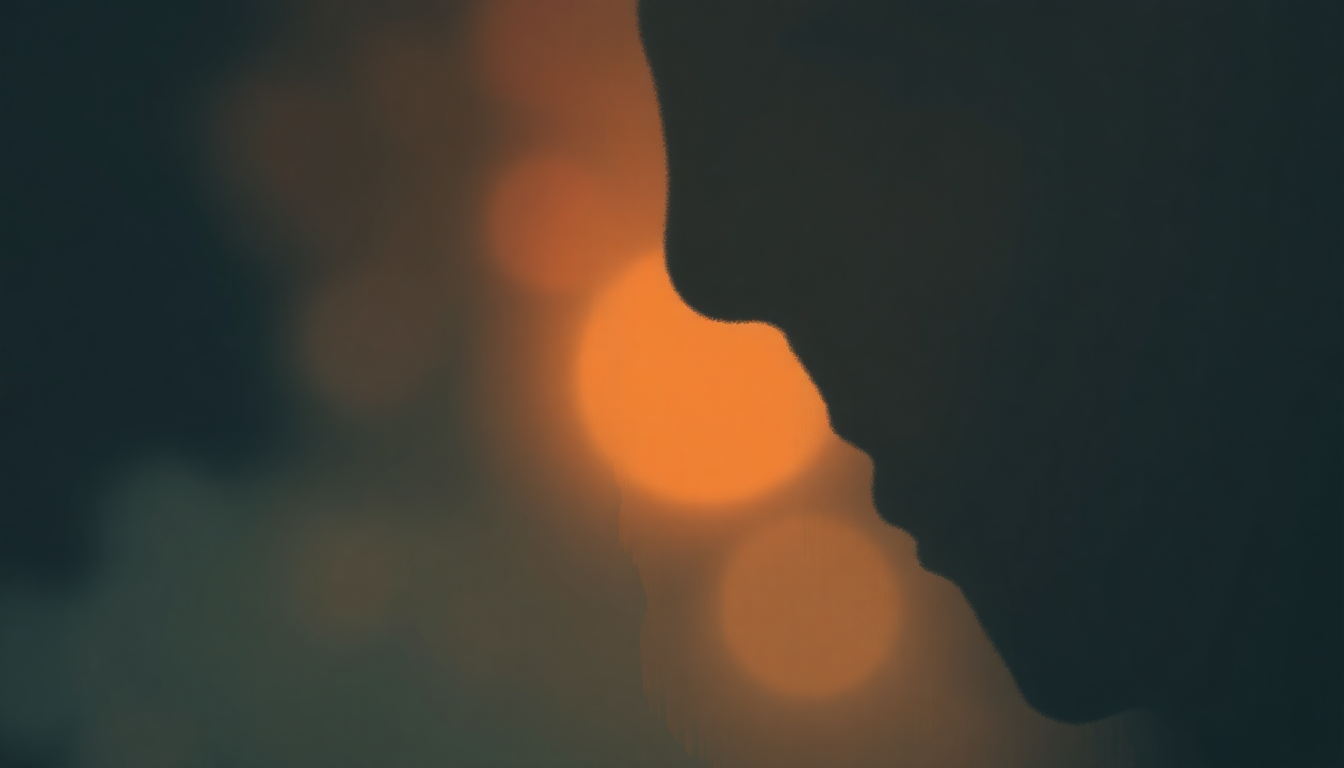 Fan-driven abstract illustration evoking the emotional arc of Late Night by Lucky Daye