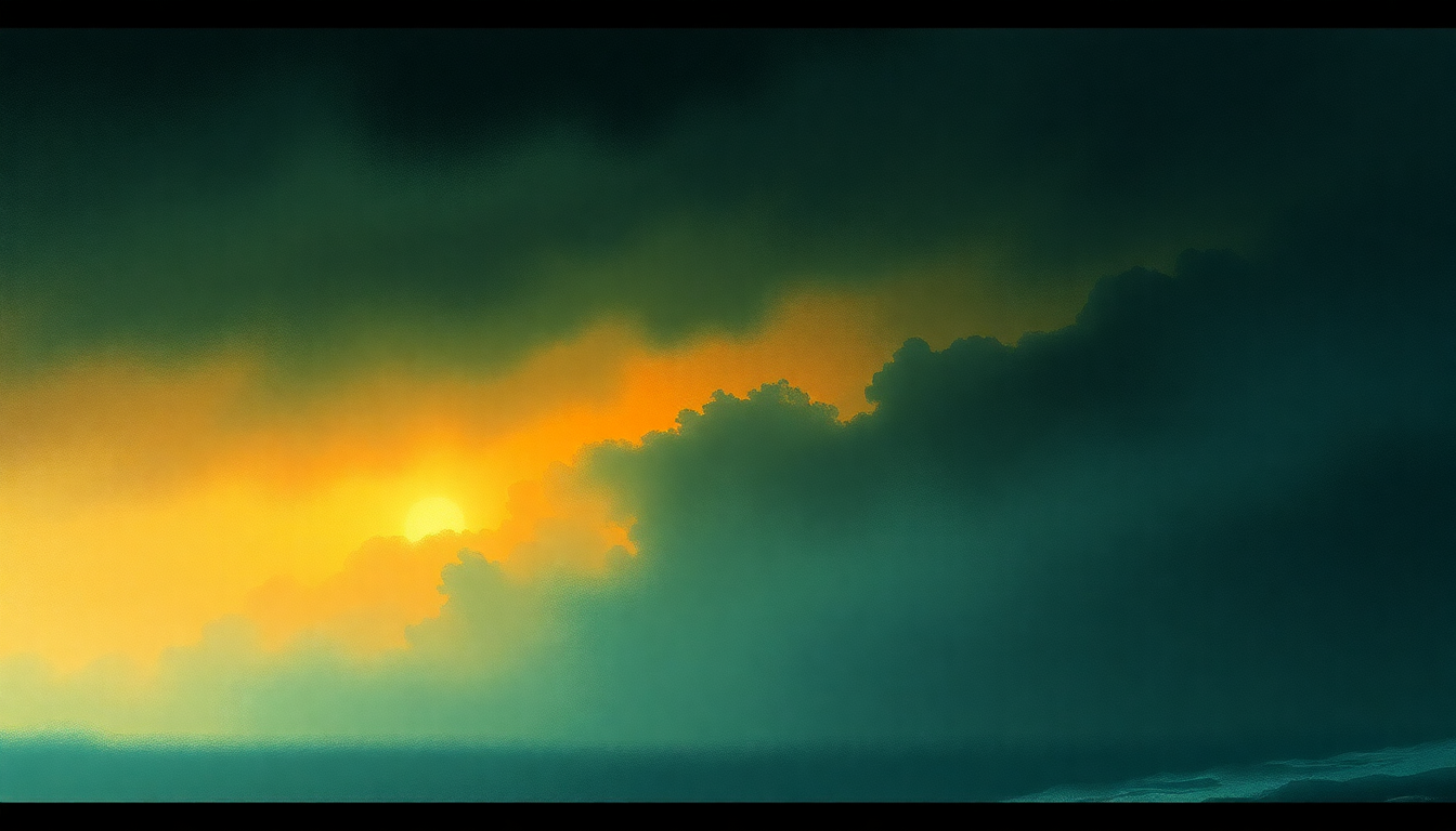 Fan-driven abstract illustration evoking the emotional arc of Leave Them All Behind by Ride