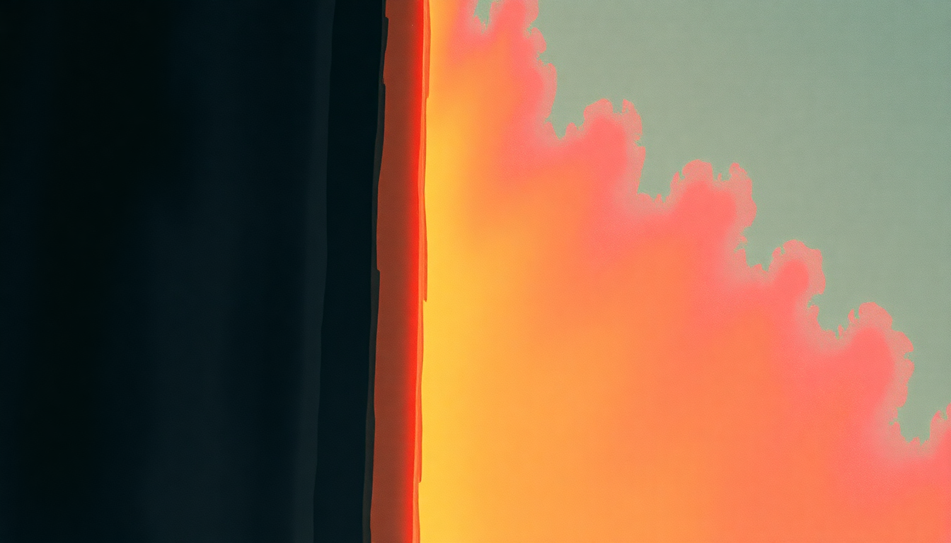 Fan-driven abstract illustration evoking the emotional arc of Leftism by Leftfield