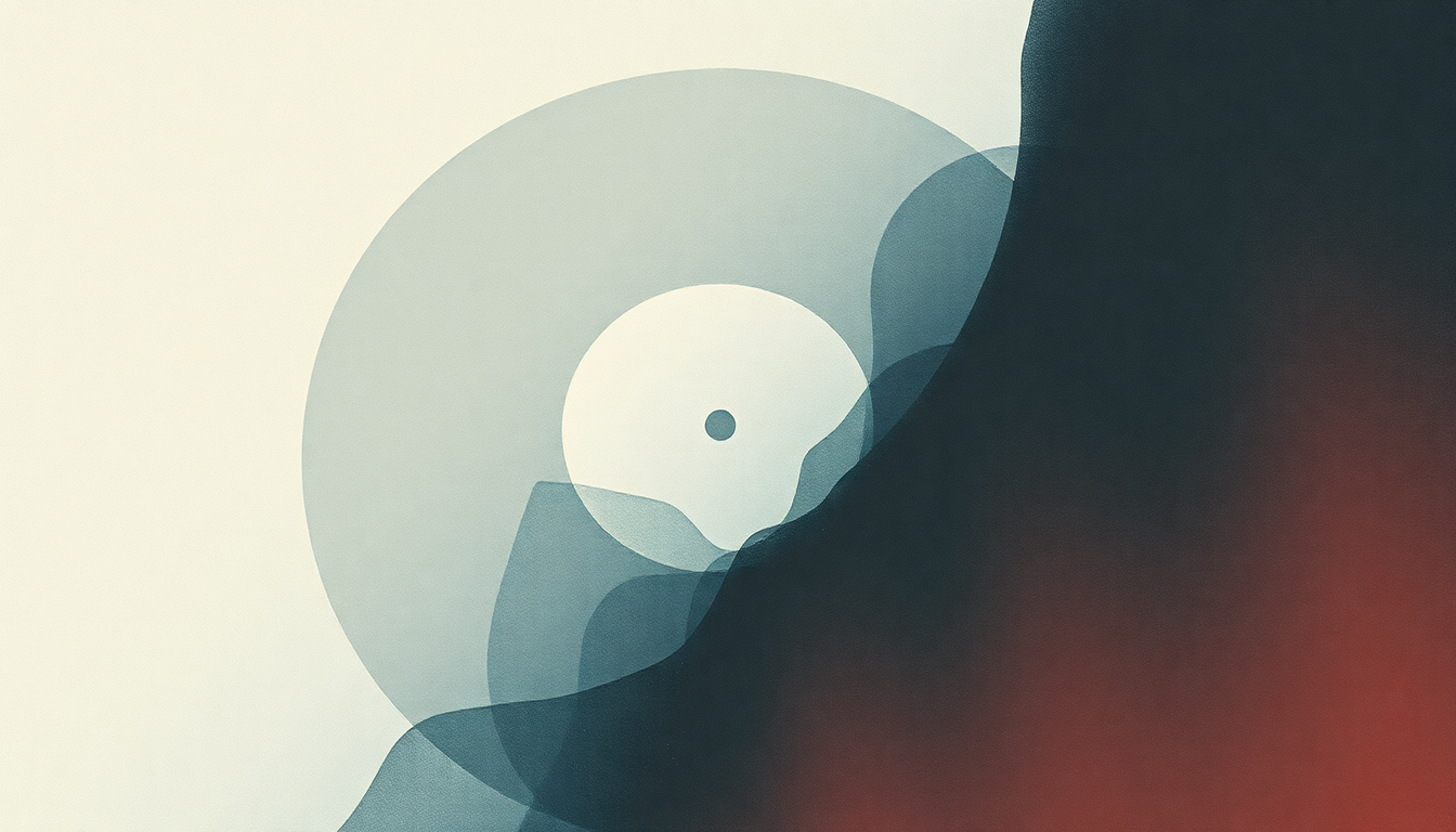 Fan-driven abstract illustration evoking the emotional arc of Let the Records Play by Pearl Jam