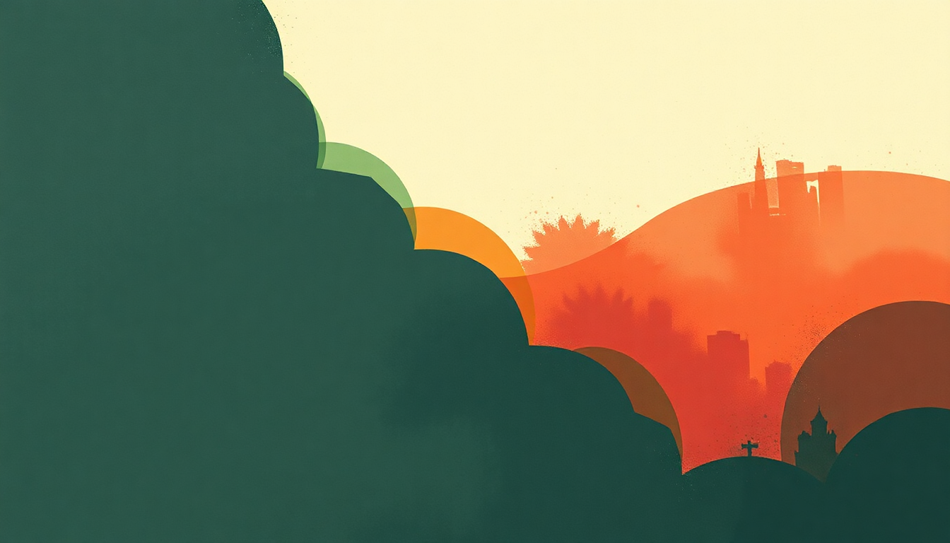 Fan-driven abstract illustration evoking the emotional arc of Letter to an Old Poet by boygenius