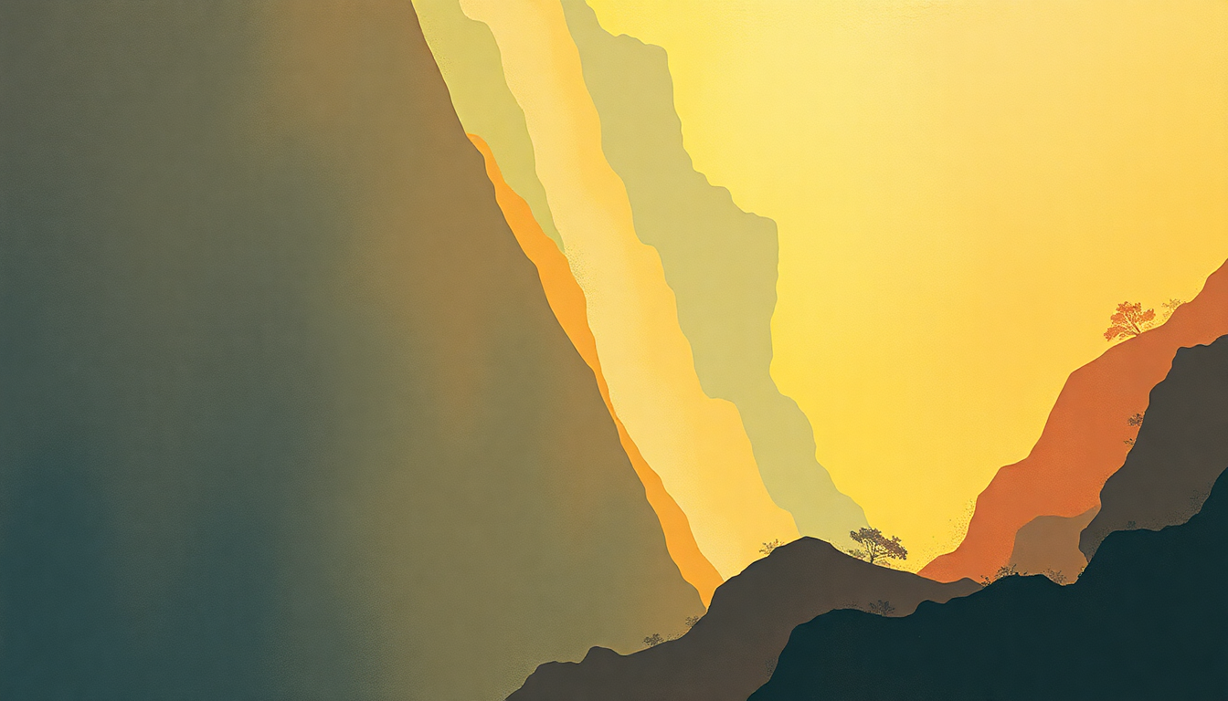 Fan-driven abstract illustration evoking the emotional arc of Lift Me Up by Yes